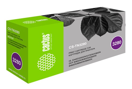 Картридж лазерный Cactus CS-TN3280 TN-3280 черный (8000стр.) для Brother DCP-8085/8085DN/HL-5340/534 CS-TN3280