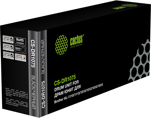 Блок фотобарабана Cactus CS-DR1075 DR-1075 черный ч/б:10000стр. для HL-1110/1112/1510/1512/1810/1815 CS-DR1075