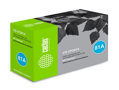 Картридж лазерный Cactus CS-CF281A CF281A черный (10500стр.) для HP LJ Enterprise M630/M604n/M605n/M CS-CF281A