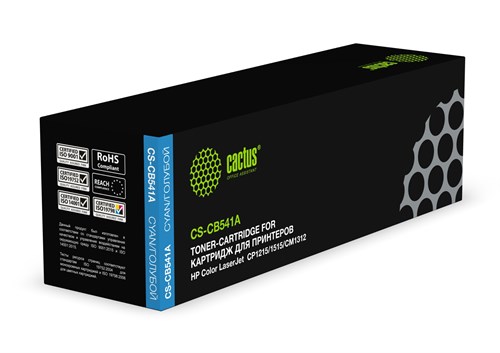 Картридж лазерный Cactus CS-CB541A CB541A голубой (1400стр.) для HP CLJ CP1215/1515/CM1312 CS-CB541A