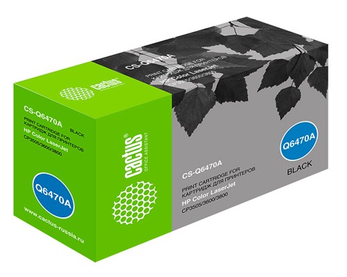 Картридж лазерный Cactus CS-Q6470A Q6470A черный (6000стр.) для HP CLJ CP3505/3600/3800 CS-Q6470A