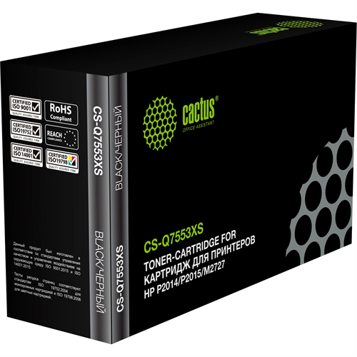 Картридж лазерный Cactus CS-Q7553XS Q7553X черный (7000стр.) для HP P2014/P2015/M2727 CS-Q7553XS