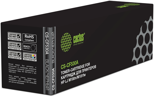 Картридж лазерный Cactus CS-CF530A CF530A черный (1100стр.) для HP LJ M180n/M181fw CS-CF530A