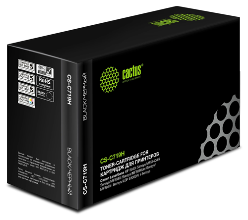 Картридж лазерный Cactus CS-C719H 719H черный (6400стр.) для Canon MF5840dni-Sensys/MF5880dni; LBP63 CS-C719H