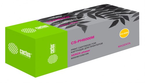 Картридж лазерный Cactus CS-PH6000M 106R01632 пурпурный (1000стр.) для Xerox Phaser 6000/6010 CS-PH6000M