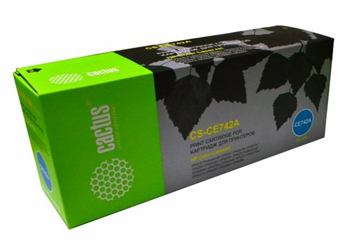Картридж лазерный Cactus CS-CE742A CE742A желтый (7300стр.) для HP CLJ CP5220/CP5221/CP5223/CP5225/C CS-CE742A