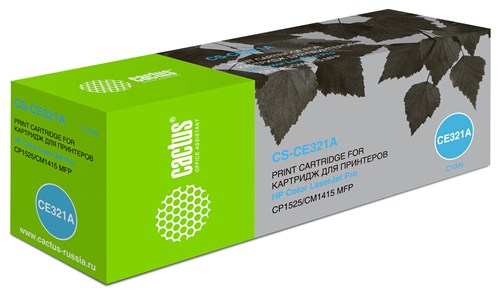 Картридж лазерный Cactus CS-CE321A CE321A голубой (1300стр.) для HP LJ CP1525 CS-CE321A
