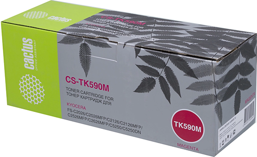 Картридж лазерный Cactus CS-TK590M TK-590M пурпурный (5000стр.) для Kyocera FS-C2026MFP/C2126MFP/C25 CS-TK590M