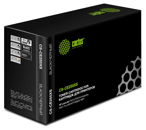 Картридж лазерный Cactus CS-CE255XS CE255X черный (12500стр.) для HP LJ P3015 CS-CE255XS