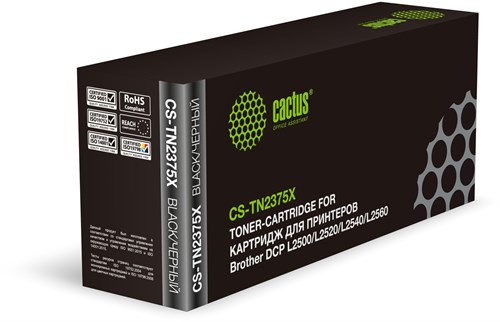 Картридж лазерный Cactus CS-TN2375X TN-2375 черный (5200стр.) для Brother DCP L2500/L2520/L2540/L256 CS-TN2375X