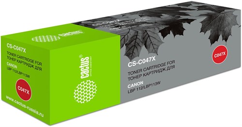 Картридж лазерный Cactus CS-C047X Cartridge 047 черный (4000стр.) для Canon LBP112/LBP113W CS-C047X