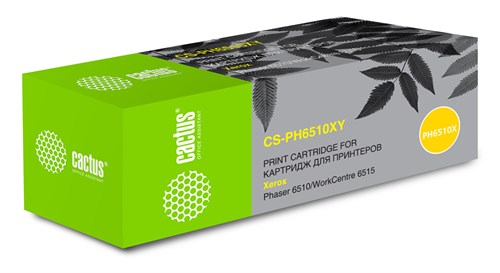 Картридж лазерный Cactus CS-PH6510XY 106R03695 желтый (4300стр.) для Xerox Phaser 6510/WC6515 CS-PH6510XY