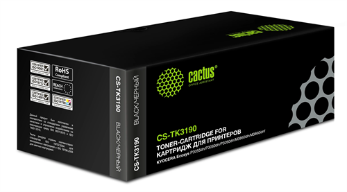 Картридж лазерный Cactus CS-TK3190 TK-3190 черный (25000стр.) для Kyocera Ecosys P3055dn/P3060dn CS-TK3190