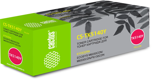 Картридж лазерный Cactus CS-TK5140Y TK-5140Y желтый (5000стр.) для Kyocera Ecosys M6030cdn/M6530cdn/ CS-TK5140Y