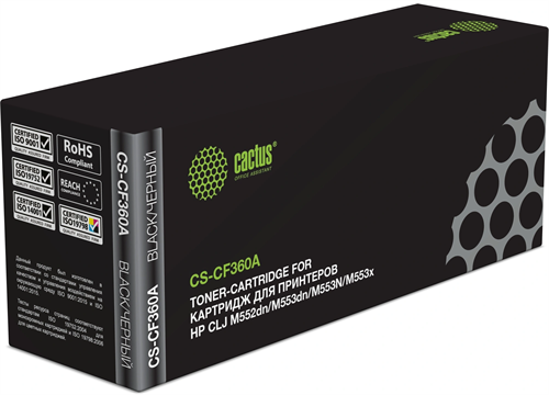 Картридж лазерный Cactus CS-CF360A CF360A черный (6000стр.) для HP CLJ M552dn/M553dn/M553N/M553x CS-CF360A