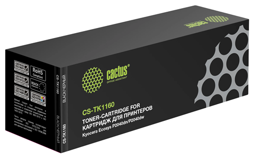 Картридж лазерный Cactus CS-TK1160 TK-1160 черный (7200стр.) для Kyocera Ecosys P2040dn/P2040dw CS-TK1160