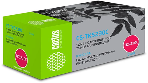 Картридж лазерный Cactus CS-TK5230C TK-5230C голубой (2200стр.) для Kyocera Ecosys M5521cdn/M5521cdw CS-TK5230C