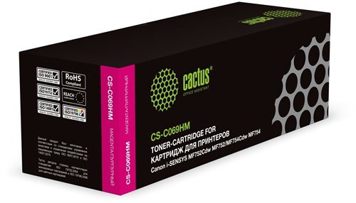 Картридж лазерный Cactus CS-C069HM 069H пурпурный (5500стр.) для Canon i-Sensys MF752Cdw MF752/MF754 CS-C069HM