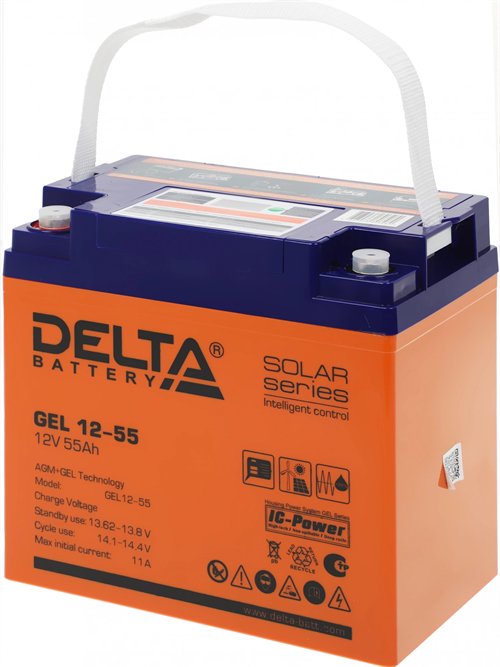 Батарея для ИБП Delta GEL 12-55 12В 55Ач GEL 12-55