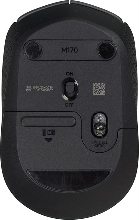 Мышь Logitech M170 серый/черный оптическая 1000dpi беспров. USB 2but (910-004646) 910-004646