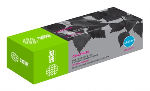Картридж лазерный Cactus CS-CF403X CF403X пурпурный (2300стр.) для HP CLJ M252/252N/252DN/252DW/M277 CS-CF403X