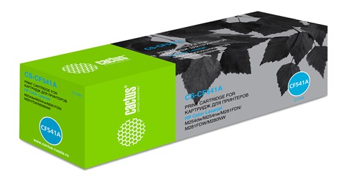 Картридж лазерный Cactus CS-CF541A CF541A голубой (1400стр.) для HP LJ M254dw/M280nw/M281fdn CS-CF541A