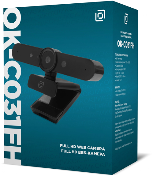 Камера Web Оклик OK-C031FH черный 2Mpix (1920x1080) USB2.0 с микрофоном OK-C031FH
