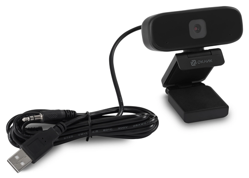 Камера Web Оклик OK-C015HD черный 1Mpix (1280x720) USB2.0 с микрофоном OK-C015HD