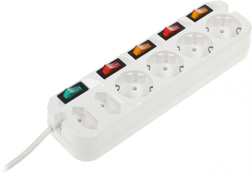 Сетевой удлинитель Most A10 5м (6 розеток) белый (коробка) MOST A10-Б 5М