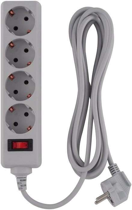 Сетевой фильтр Buro 400SL-3-G 3м (4 розетки) серый (пакет ПЭ) 400SL-3-G