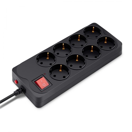 Сетевой фильтр Buro 800SH-1.8-B 1.8м (8 розеток) черный (коробка) 800SH-1.8-B