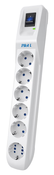 Сетевой фильтр Pilot L (GP) 175 10м (6 розеток) белый (коробка) 175
