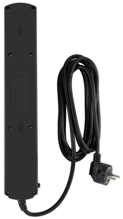 Сетевой фильтр Ippon BK-6-EU-3-10-B 3м (6 розеток) черный (коробка) BK-6-EU-3-10-B
