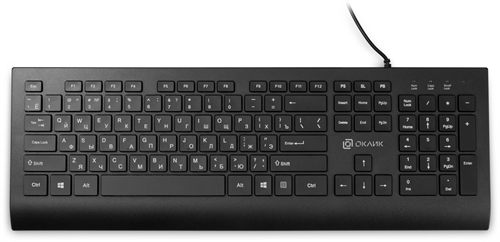 Клавиатура Оклик 155M черный USB slim (подставка для запястий) (1678057) 1678057