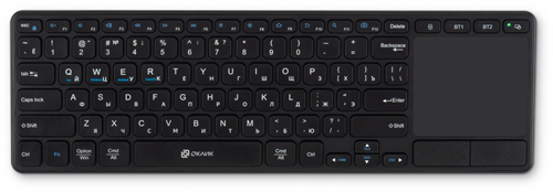 Клавиатура Оклик K614W черный USB беспроводная slim Multimedia Touch (1979327) 1979327