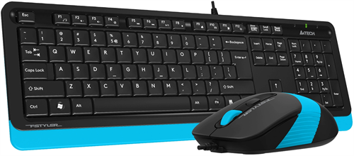 Клавиатура + мышь A4Tech Fstyler F1010 клав:черный/синий мышь:черный/синий USB Multimedia (F1010 BLU F1010 BLUE