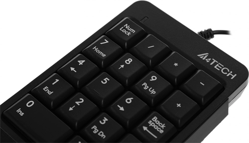 Числовой блок A4Tech FK13P черный USB slim для ноутбука (FK13P BLACK) кабель 1.5м FK13P BLACK