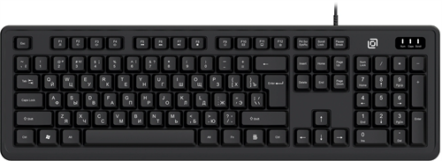 Клавиатура Оклик K175 черный USB Multimedia кабель 1.8м 40954