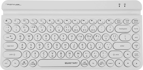 Клавиатура A4Tech FBK30 белый USB беспроводная BT/Radio slim Multimedia (FBK30 WHITE) FBK30 WHITE
