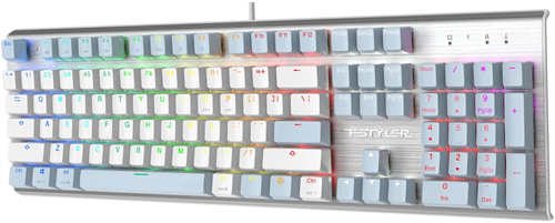 Клавиатура A4Tech Fstyler FS100 Neon механическая синий USB for gamer LED (FS100) кабель 1.8м FS100