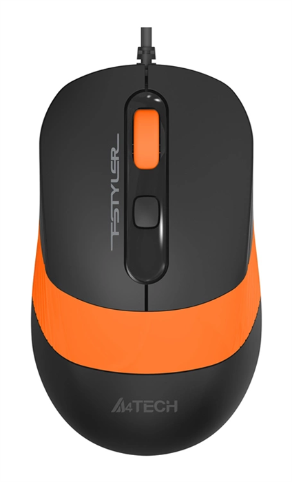 Мышь A4Tech Fstyler FM10 черный/оранжевый оптическая 1600dpi USB 4but (FM10 ORANGE) FM10 ORANGE