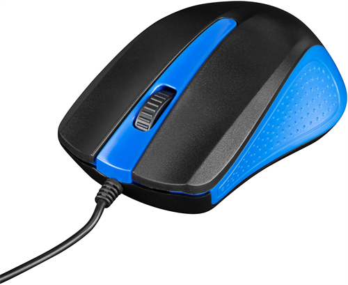 Мышь Оклик 225M черный/синий оптическая 1200dpi USB 3but (288233) 288233