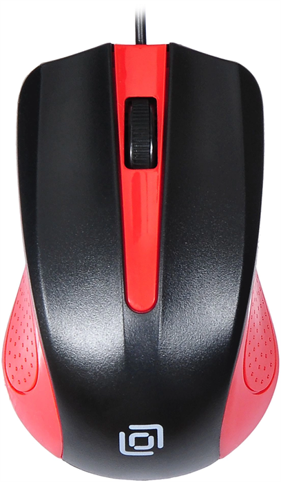 Мышь Оклик 225M черный/красный оптическая 1200dpi USB для ноутбука 3but (288237) 288237