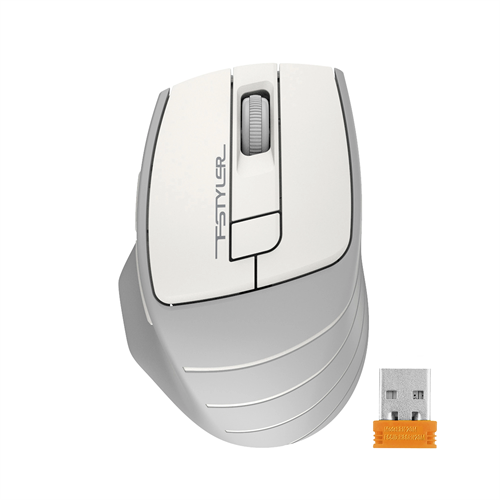 Мышь A4Tech Fstyler FG30 белый/серый оптическая 2000dpi беспров. USB 6but (FG30 WHITE) FG30 WHITE
