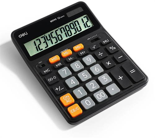 Калькулятор настольный Deli Askend EM999 черный 12-разр. EM999