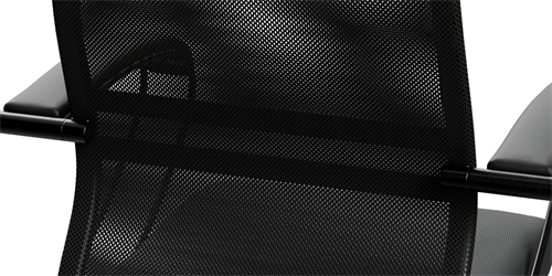Кресло Метта SU-B-8 черный сиденье черный сетка с подголов. крестов. металл хром ZDA.12.1.222