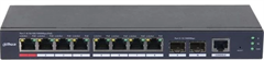 Коммутатор Dahua DH-S4210-8GT-110 (L2) 10x1Гбит/с 2SFP 8PoE 110W управляемый DH-S4210-8GT-110