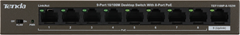 Коммутатор Tenda TEF1109P-8-102W (L2) 9x100Мбит/с 8PoE 92W неуправляемый TEF1109P-8-102W