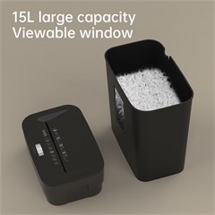 Шредер Deli ET023 черный с автоподачей (секр.P-4) фрагменты 8лист. 15лтр. ET023