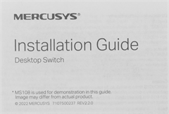 Коммутатор Mercusys MS105GS (L2) 5x1Гбит/с неуправляемый MS105GS